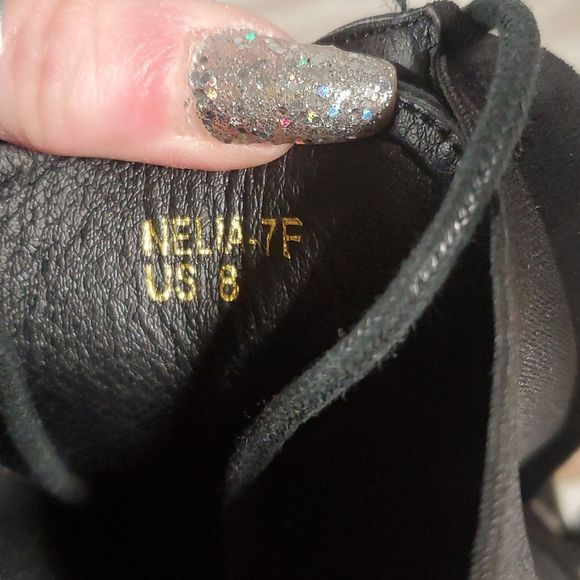 Fashion Nova Nelia Chunky Goth Lug Sole Platform Ankle Boots Shoes 8 Like New - Picture 6 of 12